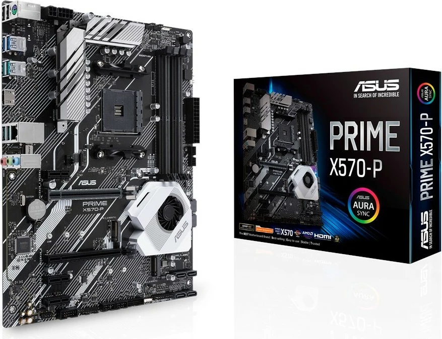 Pllakë amë ASUS PRIME X570-P, AMD, Socket AM4, DDR4, 128GB, e zezë/bardhë