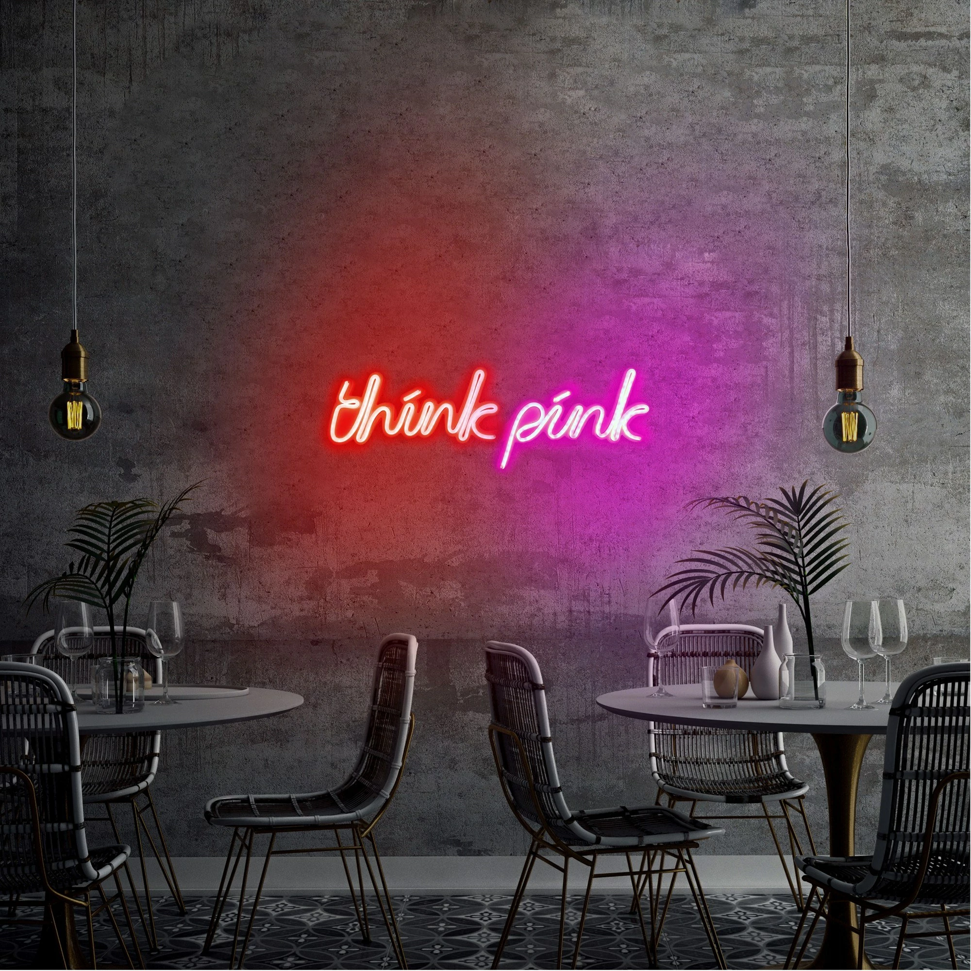 Dritë dekorative plastike LED, Think Pink, e kuqe
