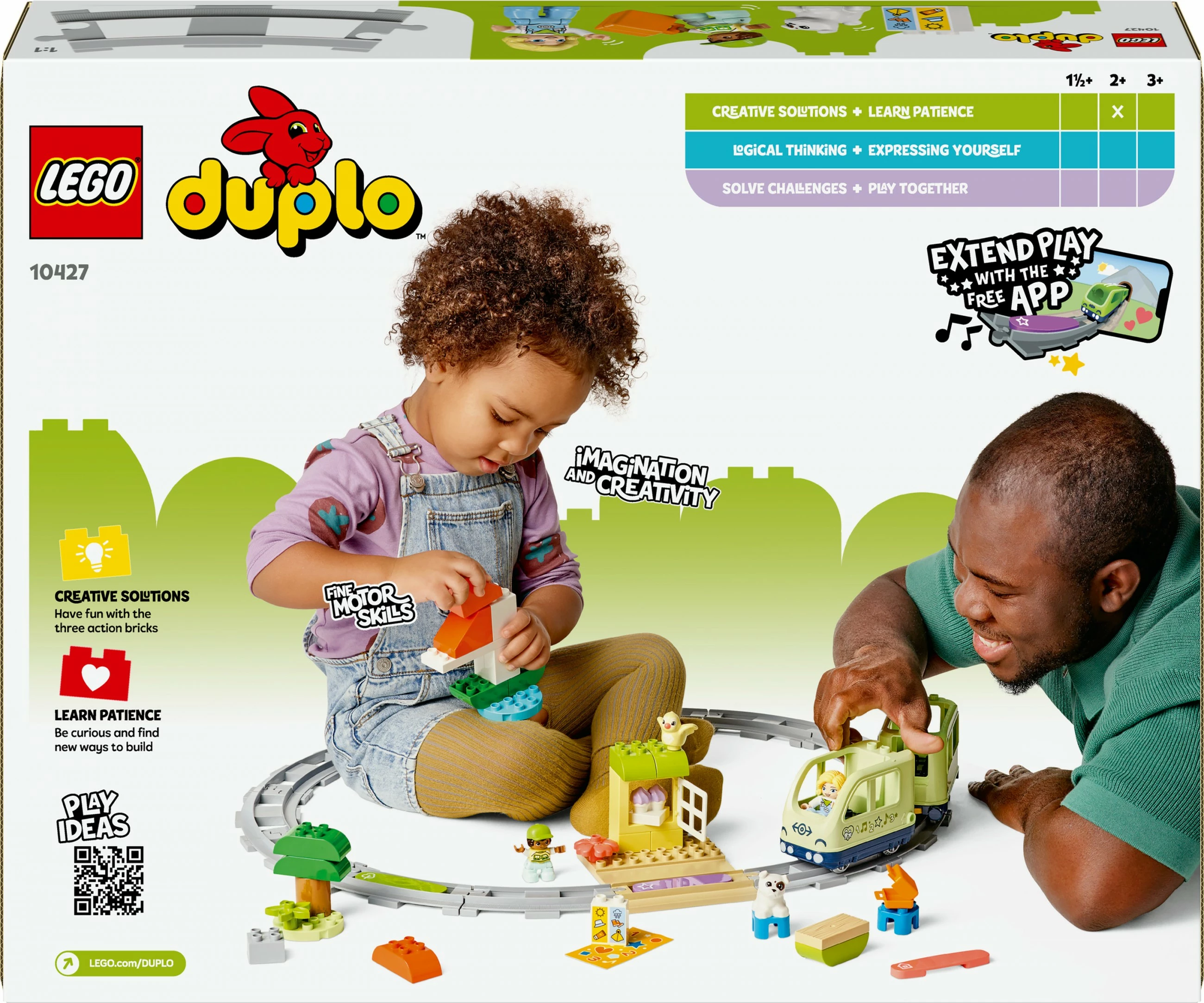 Set ndërtimi LEGO DUPLO 10427, tren interaktiv, 57 pjesë, shumëngjyrësh