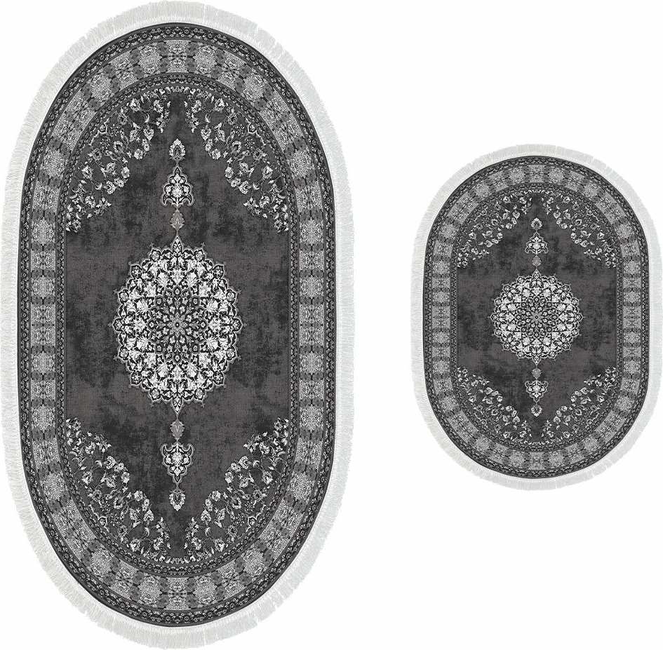 Set dy pjesësh tapeta për banjo, ngjyrë gri, Mijolnir, 410615 - O