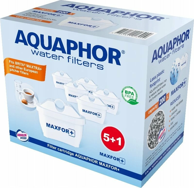 Kartushë filtri uji Aquaphor MAXFOR+ 200 L, set 6 copë (5+1)