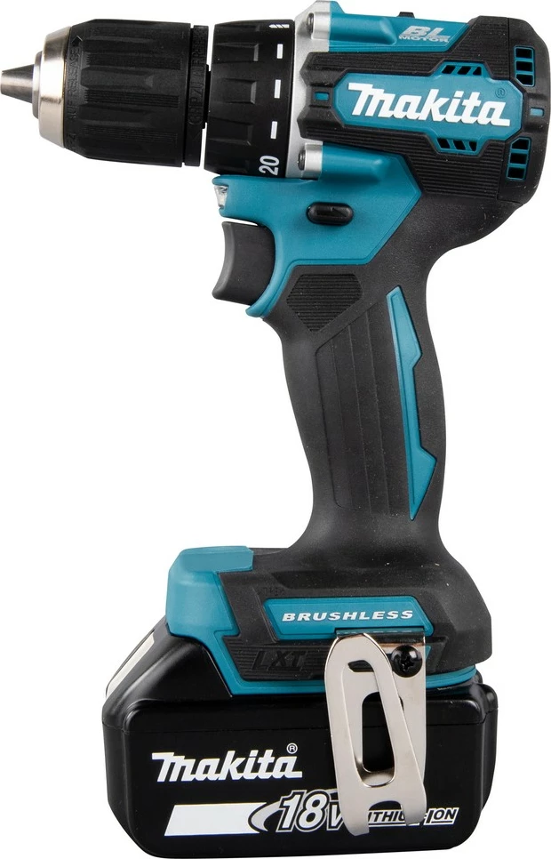 Kaçavidë elektrike Makita DDF487RFE3, 18V, 3 bateri, ngjyrë kaltër/zezë/çelik