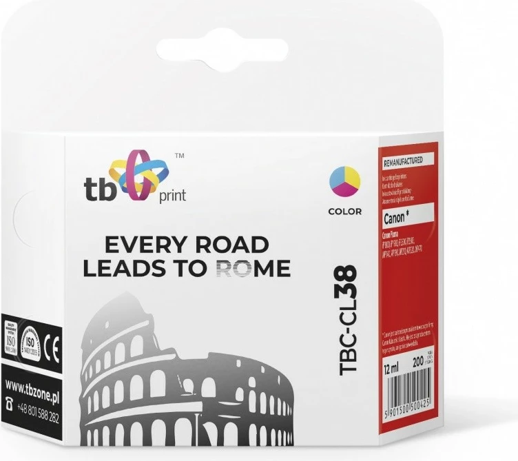 Toner TB Print TBC-CL38 për Canon, 12 ml, Color