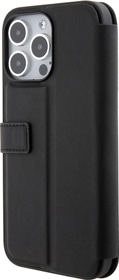 Mbështjellës Mercedes Leather Wave Pattern për iPhone 15 Pro, i zi