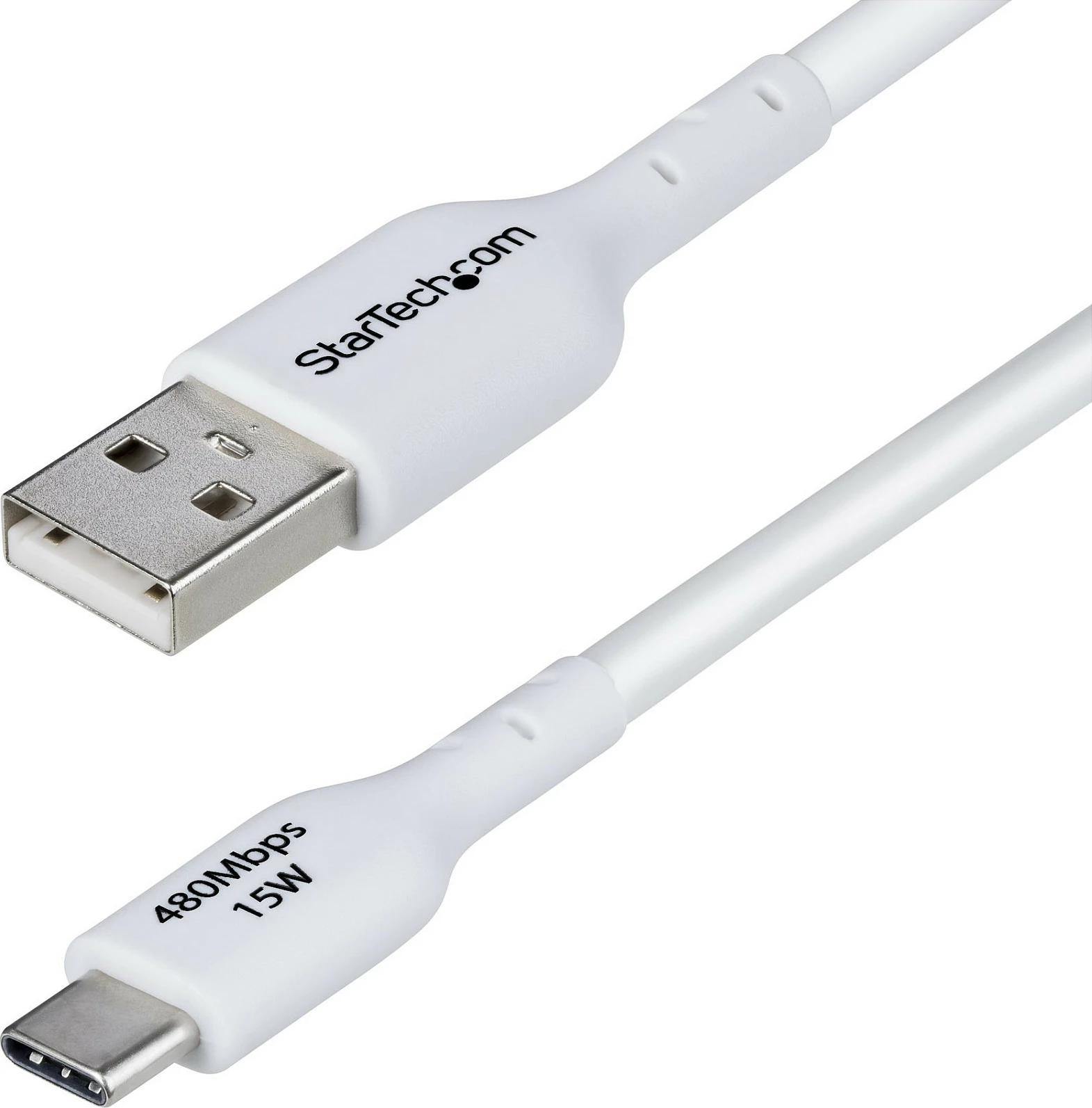 Kabllo USB-A në USB-C StarTech 3m, 3A, USB 2.0, e bardhë
