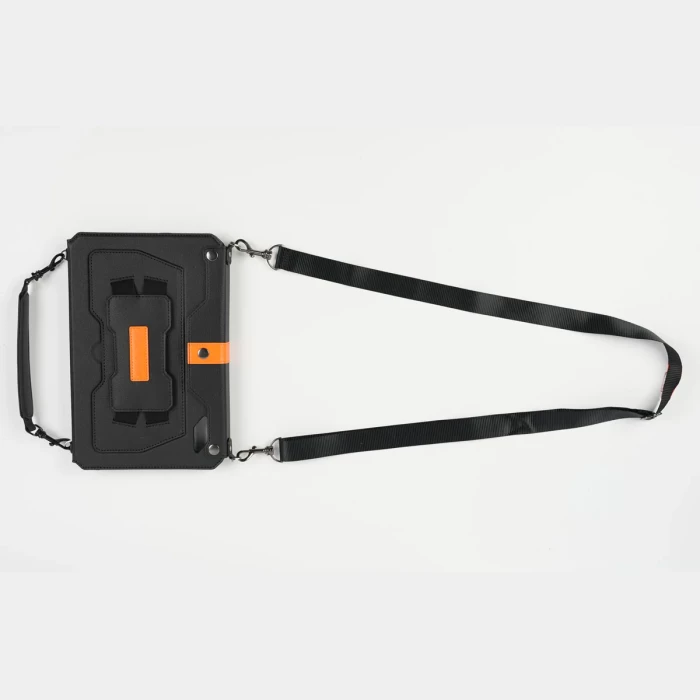 Mbështjellës mbrojtës BLACKVIEW C02 për Active 8 Pro, me rrip supi, lëkurë, zi/portokalli