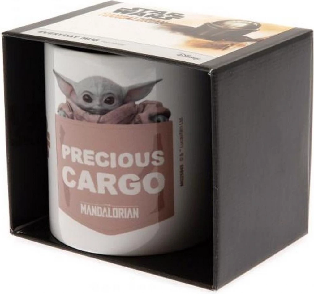Mug Pyramid Star Wars The Mandalorian "Precious Cargo" 315 ml, e bardhë