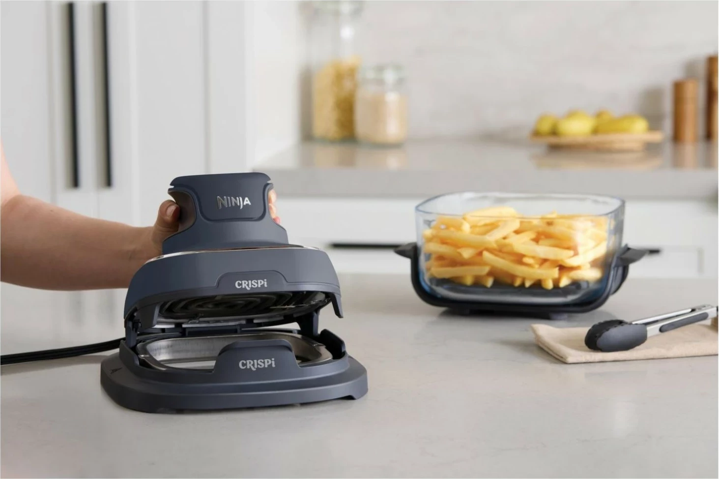 Fryer pa yndyrë Ninja Crispi FN101EU, 3.8L, touchscreen, gri