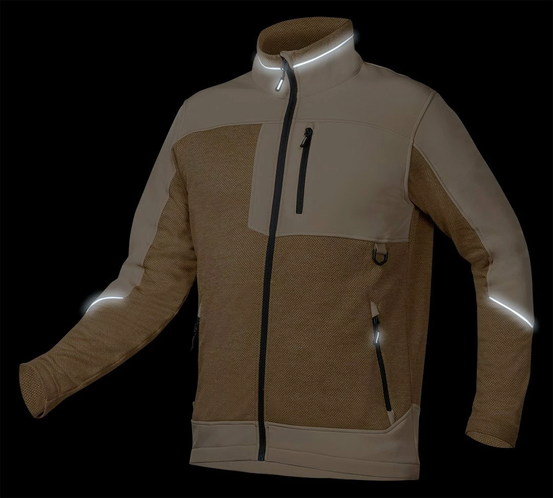 Xhaketë softshell Neo OUTDOOR, me zinxhir, pa kapuç, madhësi L, bezhë