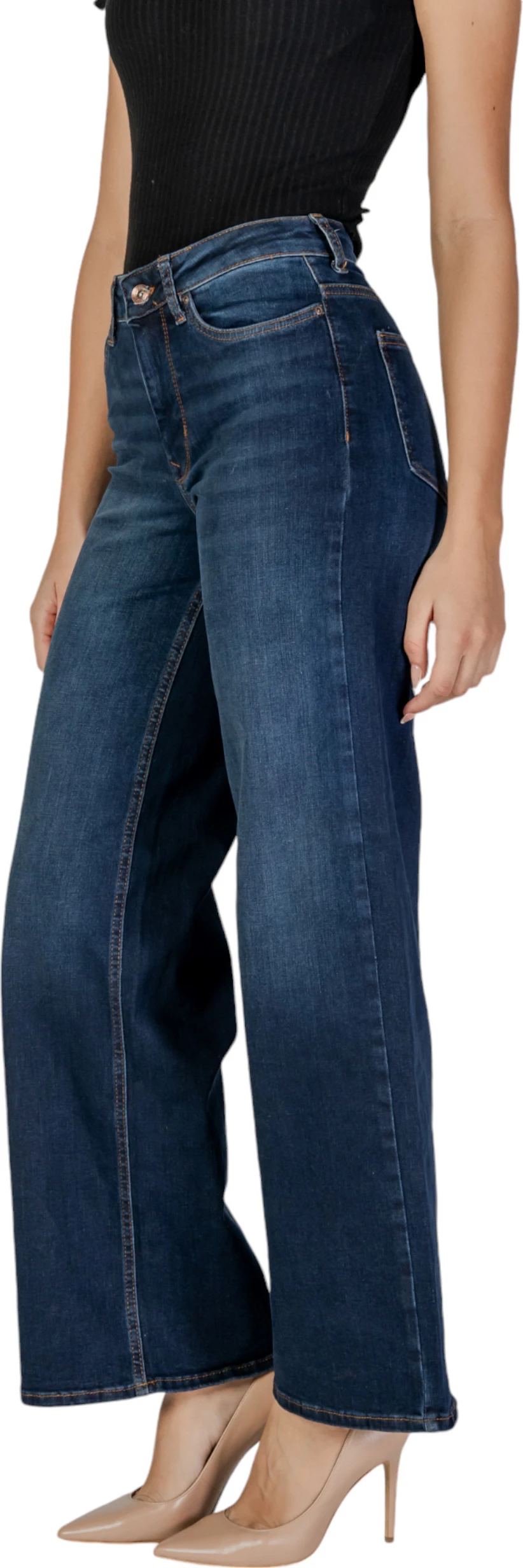 Xhinse për femra Only ONLMADISON Blush HW Wide TAI081, denim i errët [Madhësia: S/32]