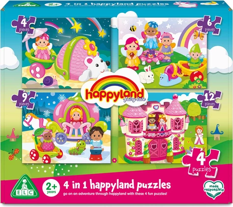 Happyland 4-in-1 Fairytale Puzzles