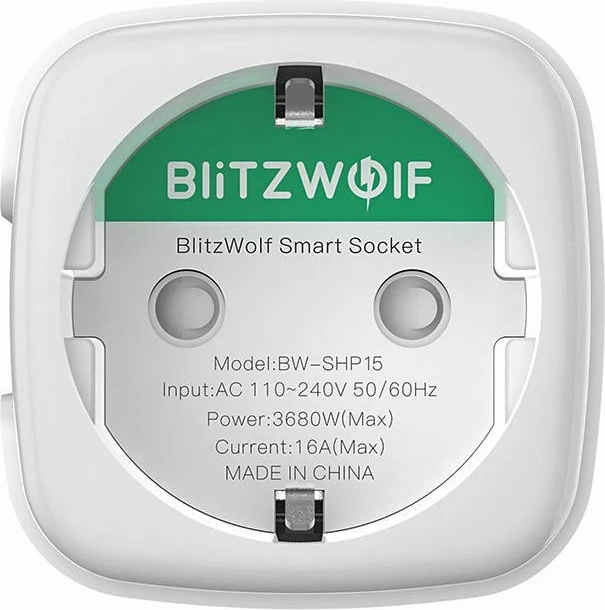 Prizë inteligjente BlitzWolf BW-SHP15, ZigBee 3.0, 3680W, EU, e bardhë