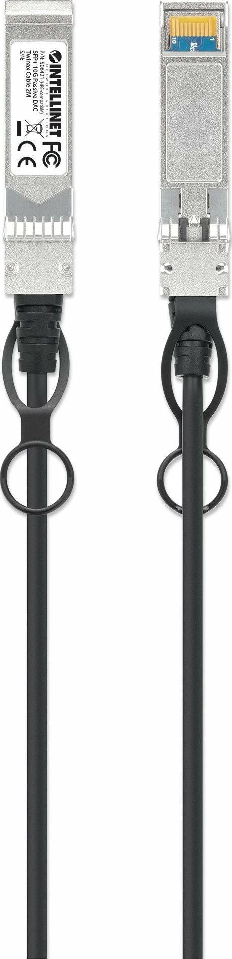 Kabllo DAC Twinax SFP+ 10G Intellinet Network Solutions SFP+ në SFP+, 2 m, HPE-compatible, e zezë