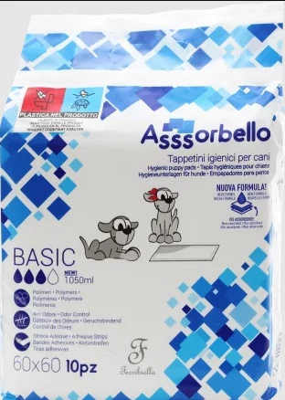 Pelena për qen Assorbello Basic, 60 x 60, 10 copë