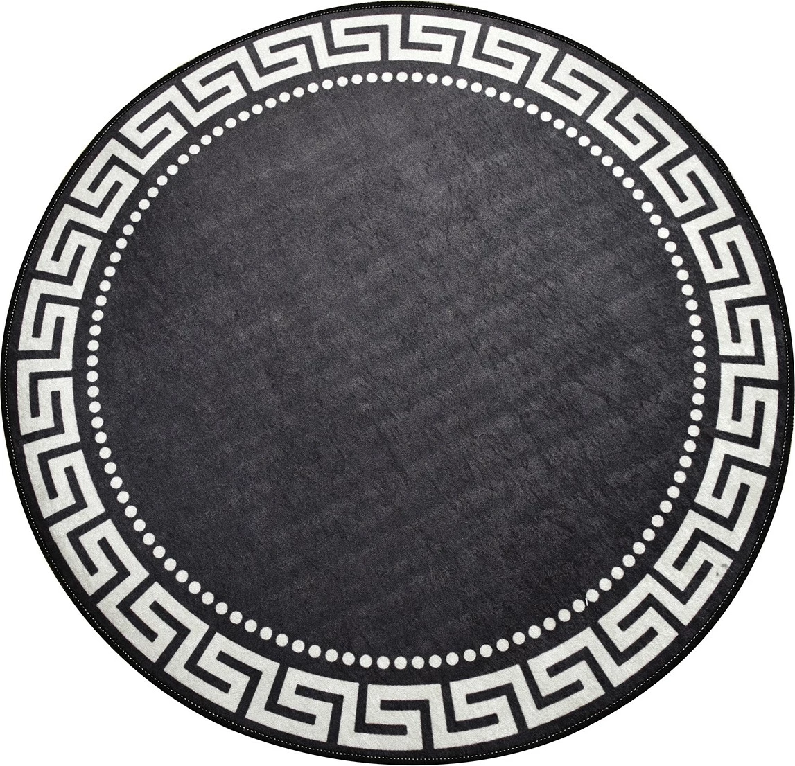 Qilim i rrumbullakët, dizajn antik, shumëngjyrësh, 140cm