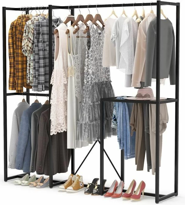 Varëse metalike për rroba, ngjyrë e zezë, Skye Decor, B161, 170x180x40 cm