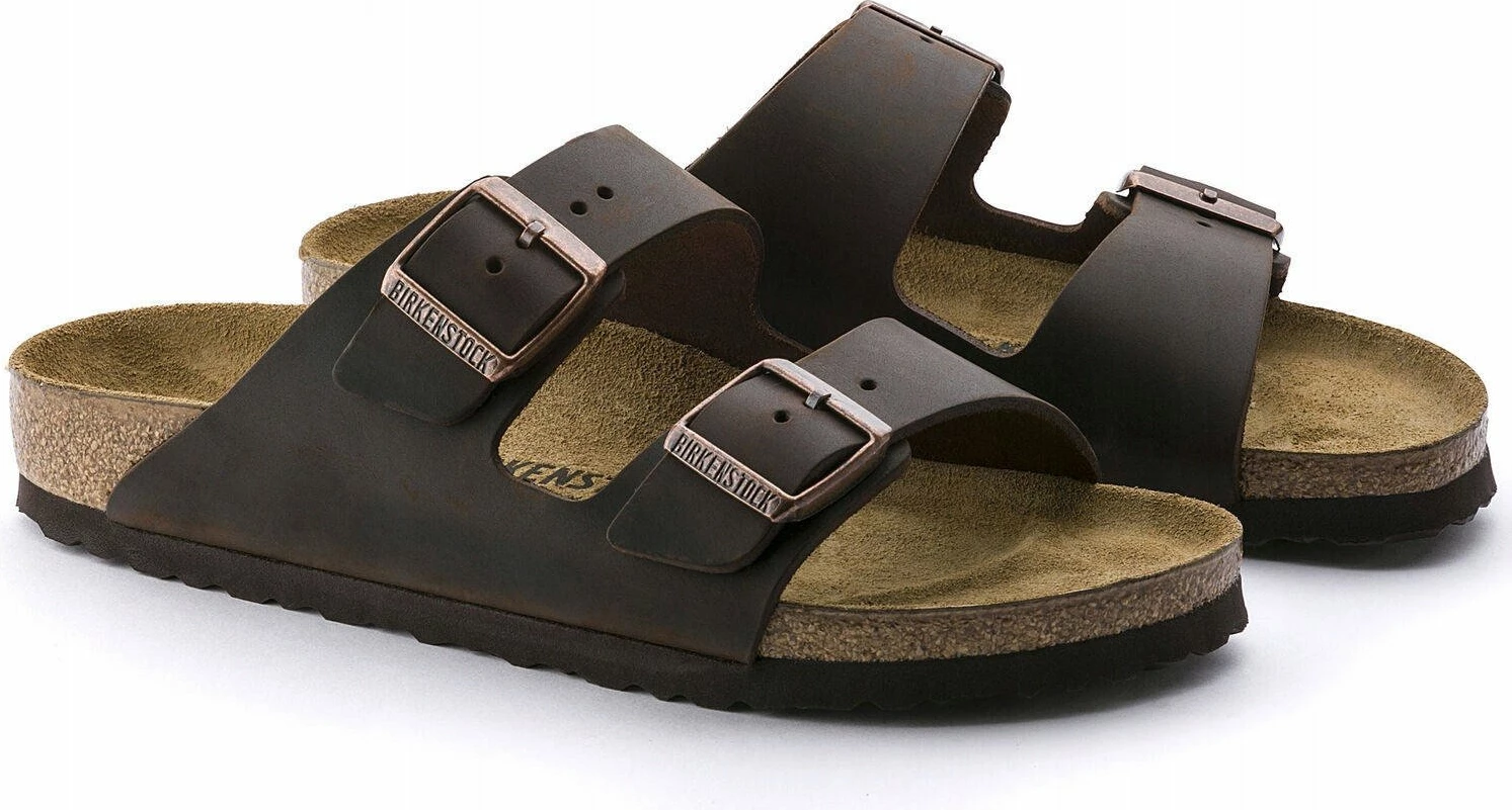 Sandale Birkenstock Arizona 52531, nr. 47, lëkurë nubuk e vajosur, shollë EVA, kafe