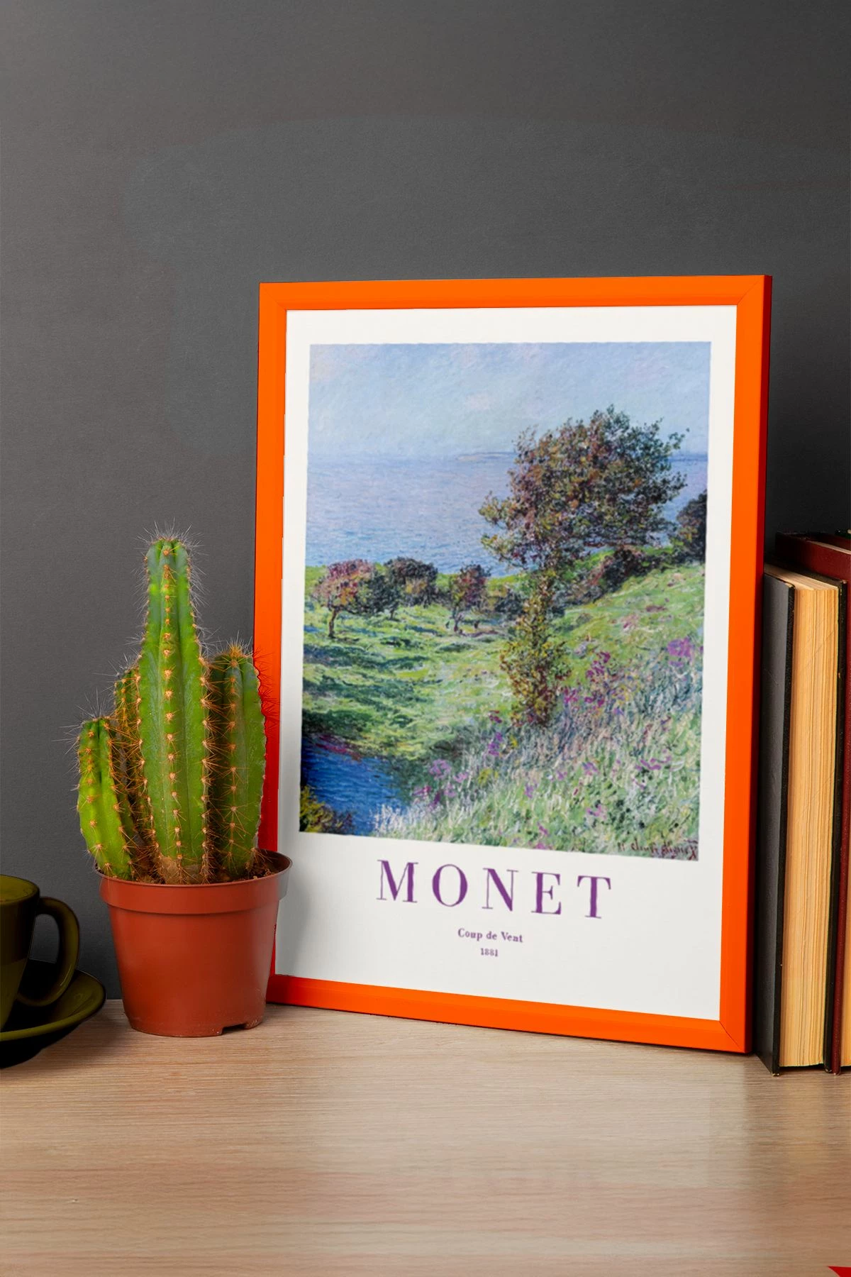 Pikturë dekorative me kornizë, MDF, Wallity, Artrnkdata51, ngjyrë portokalli