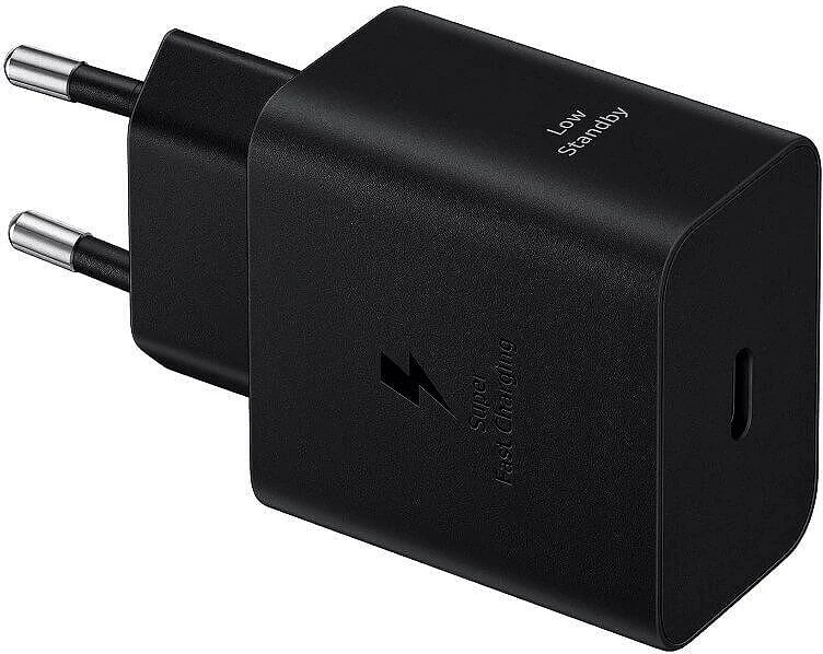 Karikues shtëpie Samsung EP-T4511XBE 45W Super Fast Charge + kabllo USB-C EP-DX510 (1.8 m/5A), zi, set (EU blister)