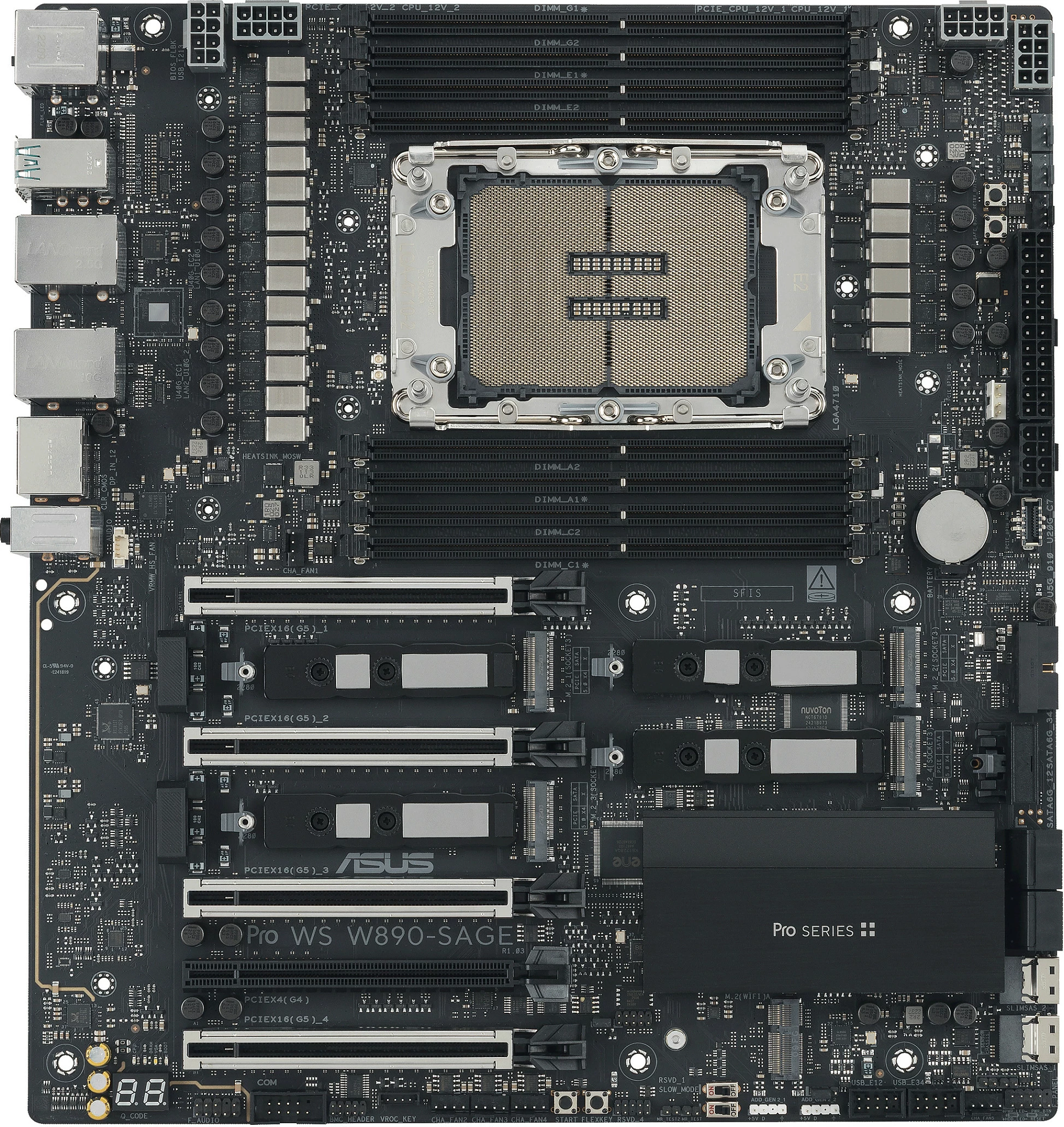 Pllakë amë ASUS Pro WS W890-SAGE, LGA 4710-2, DDR5 ECC, PCIe 5.0