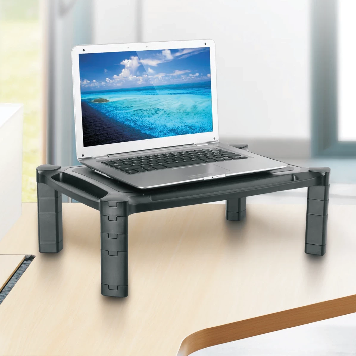 Mbajtëse monitori UVI Modular Multi-Purpose Smart Stand UVIMST, e rregullueshme 5–17 cm, kapacitet 10 kg, 50×33 cm, e zezë