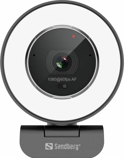 Webcam SANDBERG Streamer USB Webcam Pro Elite 134-39 1440p/30fps, 1080p/60fps me dritë unazë, mikrofon stereo, e zezë, set