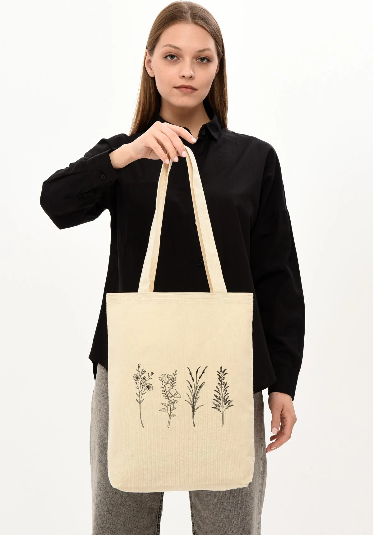 Çantë tote Zoozie Bags, krem, 35x40x8cm, 0487