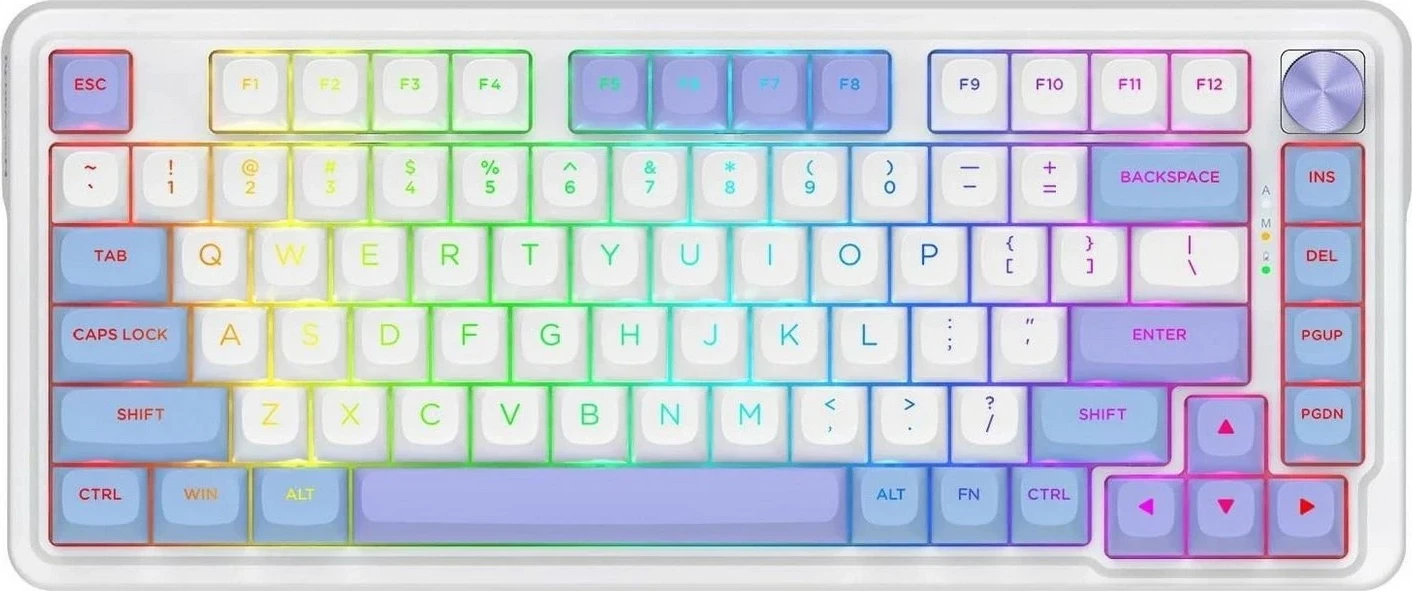 Tastierë mekanike Redragon Ucal Max K673WBP-RGB-MAX, 75%, RGB, wireless, e bardhë