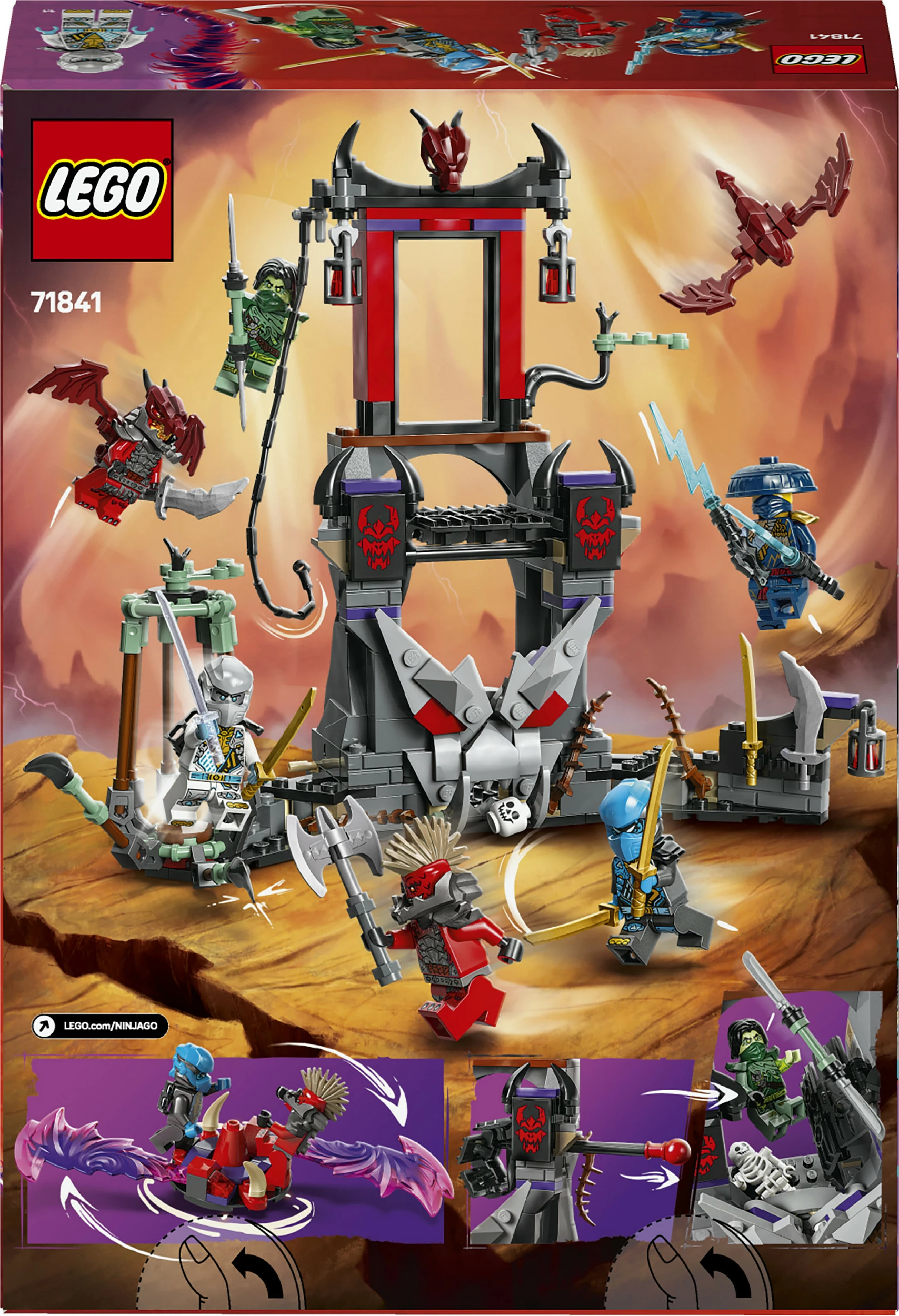 Set ndërtimi LEGO NINJAGO 71841 Dragonian Storm Village, 305 copë, 7+, shumëngjyrësh
