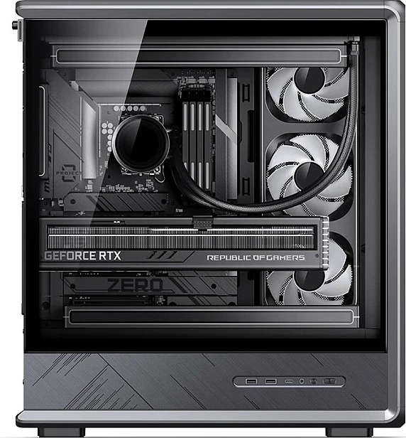 Kasë Jonsbo D401, Midi Tower ATX, Tempered Glass, e zezë