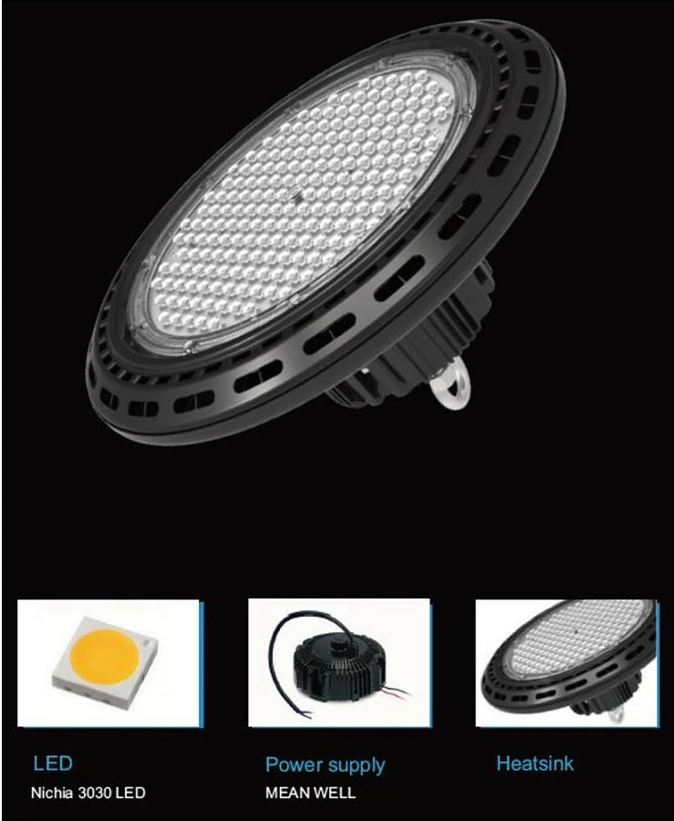 Llambë LED industriale Synergy21 UFO 100W, 4000K Neutral White, IP65, 90°, e zezë