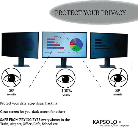 Filtër privatësie për ekran laptopi KAPSOLO, 15.6" 16:9, 2-way, i heqshëm