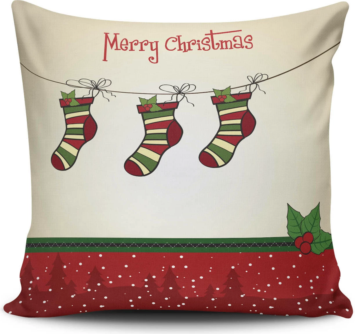 Jastëk dekorativ Aberto Design, NOELKRLNT-4, shumëngjyrësh, 43x43cm