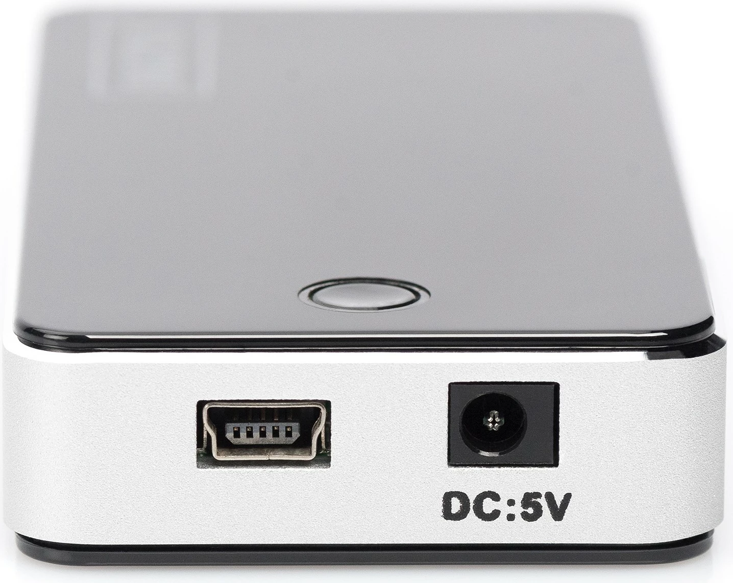 Hub USB Digitus 7-Port, USB 2.0, 480 Mbit/s, Ngjyrë e zezë, e argjendtë