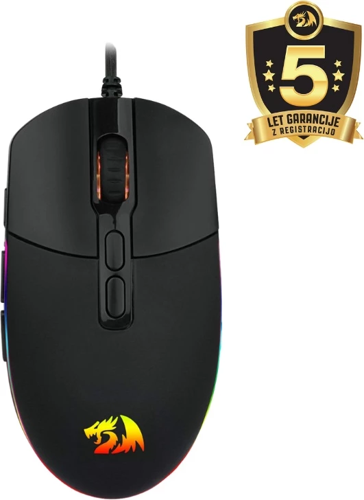 Maus Redragon Invader M719 RGB, 10000 DPI, me kabllo, 7 butona, i zi