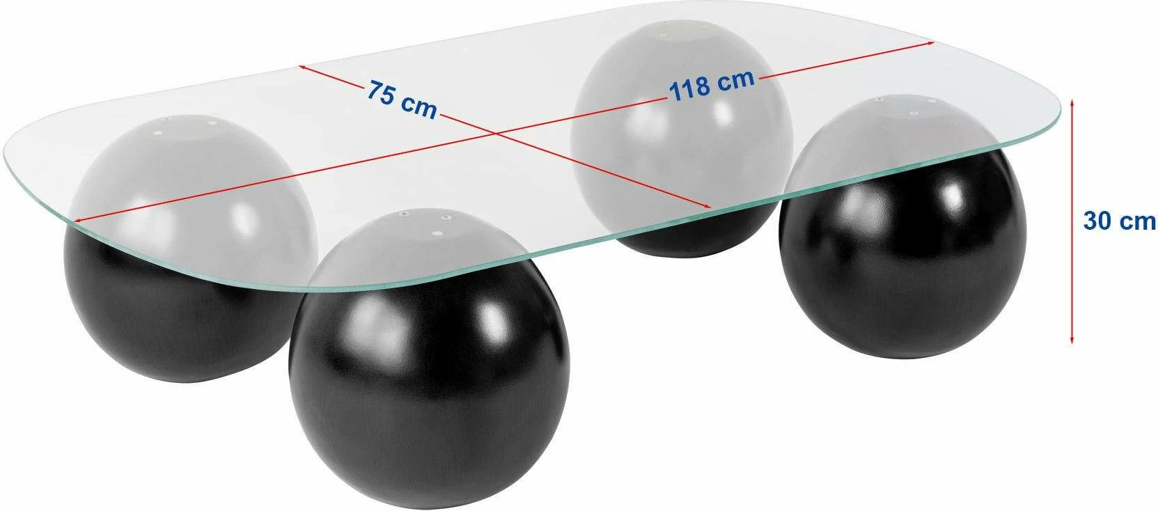 Tavolinë kafeje Nordure, Evara, e zezë, bronzi