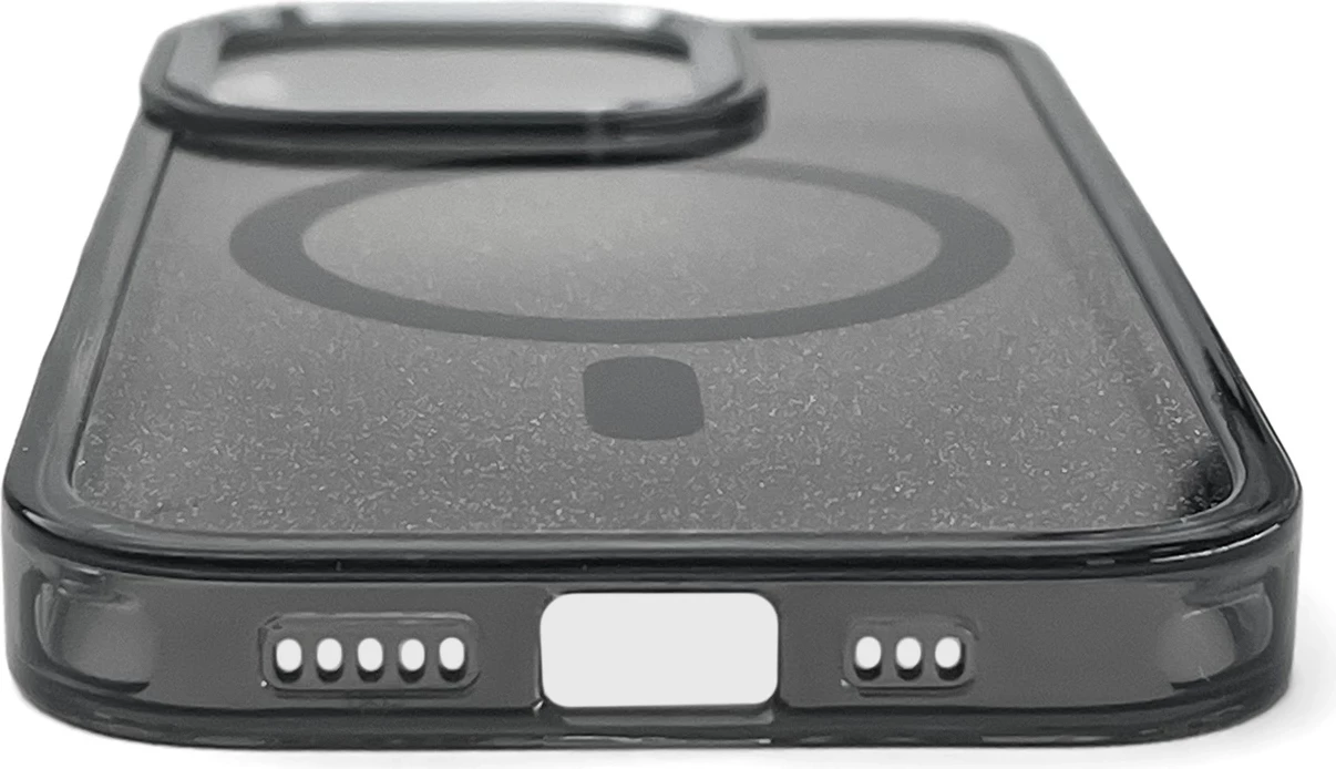 Mbështjellës Hurtel Glitter Case me MagSafe për iPhone 16e, i zi