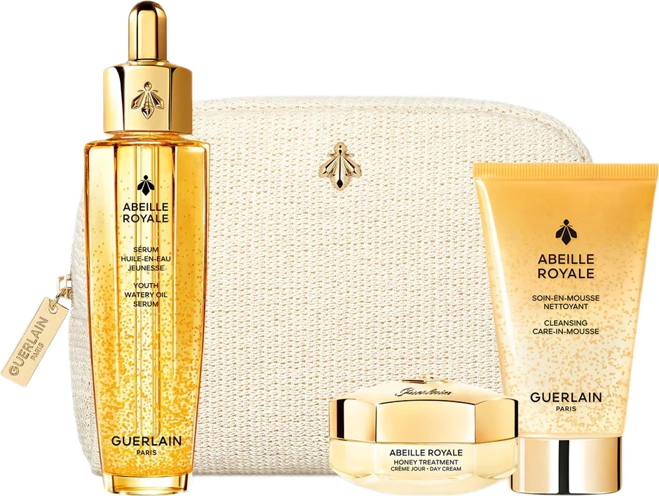 Set për fytyrë Guerlain Abeille Royale Age-Defying Programme Youth Watery Oil Serum për femra, 50ml+15ml+40ml+çantë