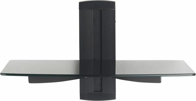 Raft muror prej xhami (floating) VONHAUS 3005030, 38x30x22 cm, xham i temperuar 5 mm, mbajtje deri 8 kg, i zi