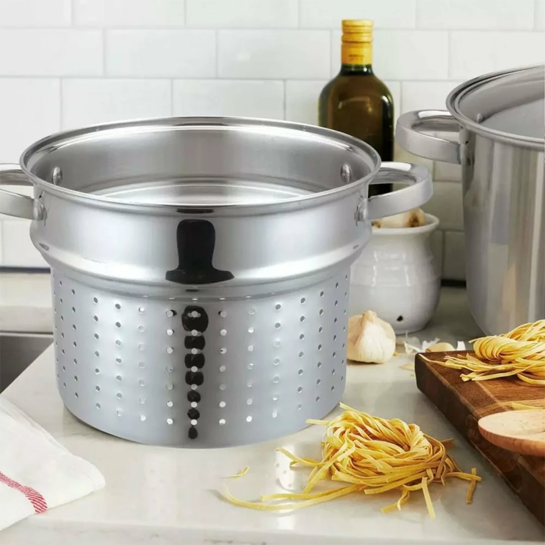 Tenxhere për pasta Klausberg KB-7738 24 cm 7.5 L, me insert dhe kapak, çelik