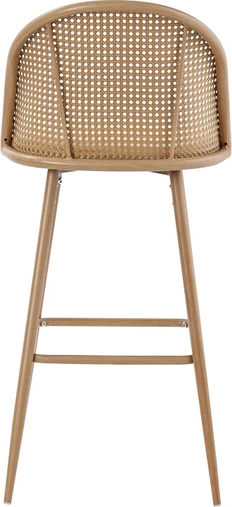 Karrige për bar Kace pe rattan natyrale-material natyral-metal natyral 43x55x102cm