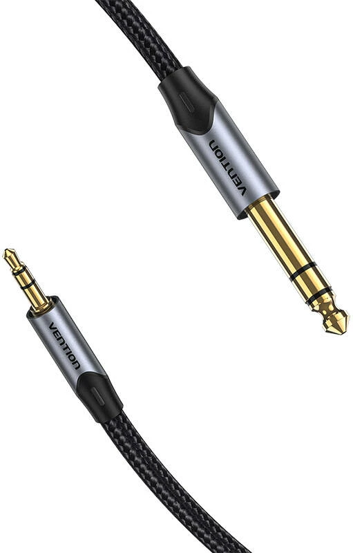 Kabllo audio Vention BAUHJ, 5m, miniJack 3.5mm në Jack 6.35mm, e zezë