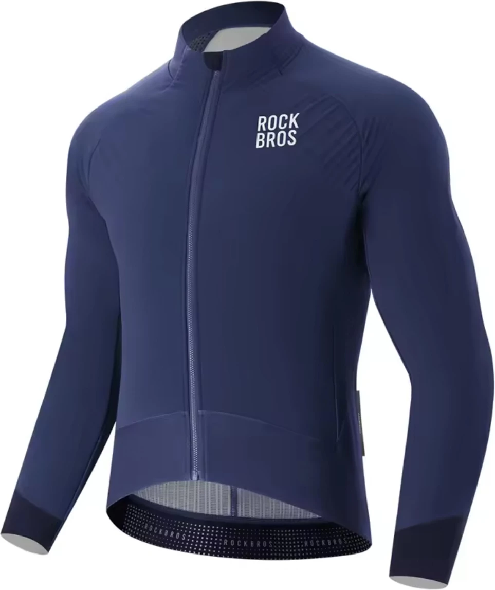 Xhaketë çiklizmi dimërore Rockbros YDWT014, dy-shtresore me fleece, madhësia L, blu