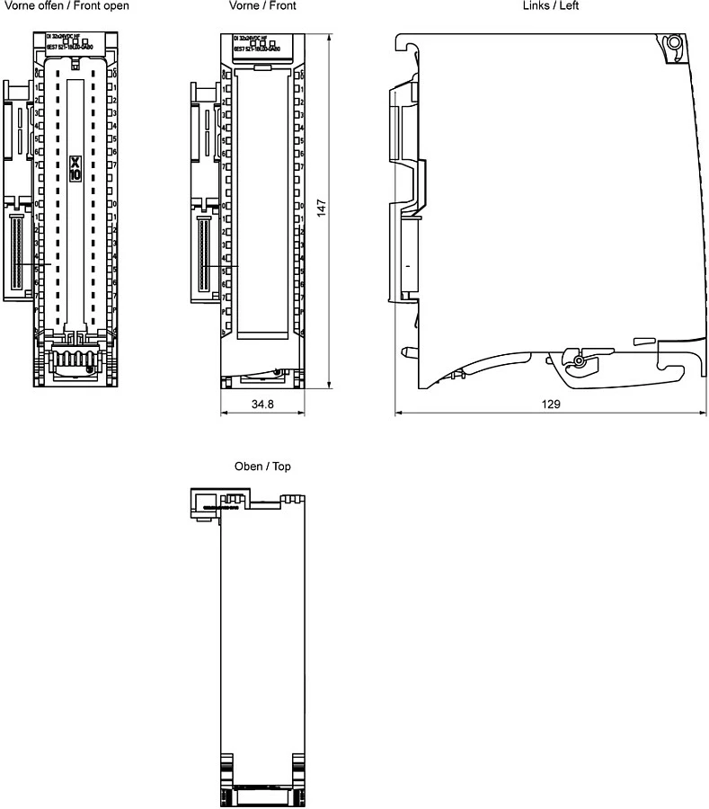 Modul hyrjesh digjitale Siemens SIMATIC S7-1500 6ES7521-1BL00-0AB0, DI 32x24VDC, gri