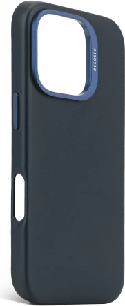Mbështjellës Decoded Leather Backcover MagSafe për iPhone 16 Pro, navy blue