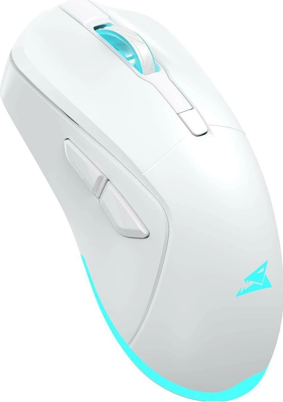 Maus gaming Baracuda Turtle, wireless 2.4GHz, 3200 DPI, RGB, i bardhë