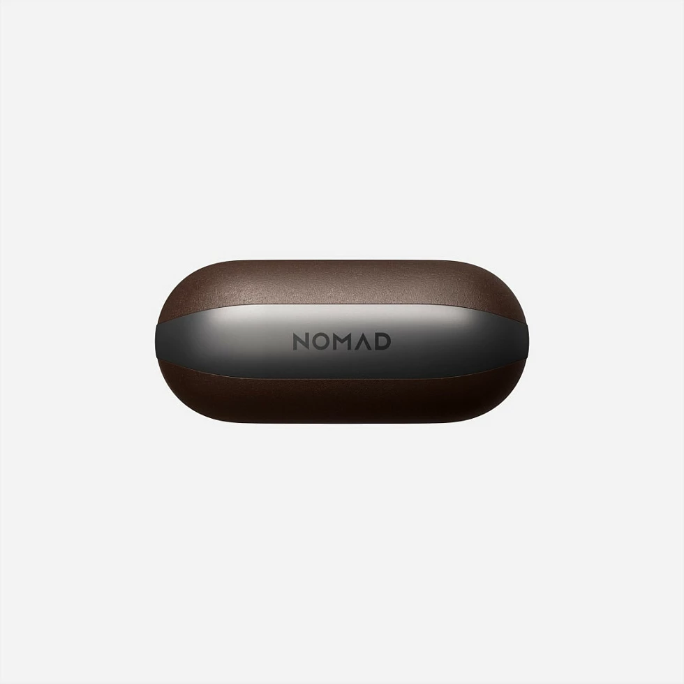 Mbështjellës për AirPods Nomad AirPods V3, lëkurë origjinale, për AirPods (Gjenerata 3), kafe Rustic Brown