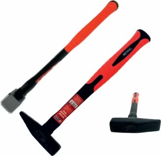 Çekiç bravandreqës AWTools AW32009 2 kg, dorezë fiberglasi me kapje gome, kuqe/zezë, 1 copë