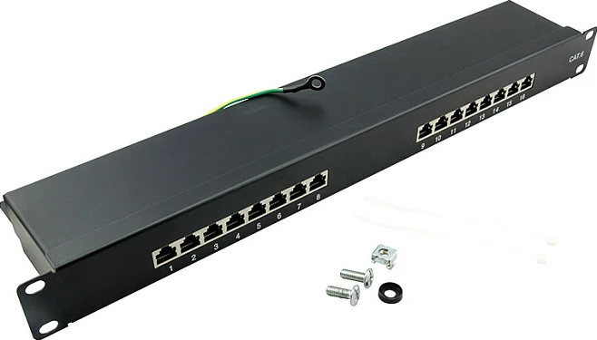 Patch panel LogiLink EconLine 19" 16 Port Cat6 STP, i zi