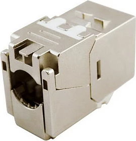 Keystone jack rrjeti EQUIP Cat6A Slim, RJ-45 female, tool-free, shielded, 10GBase-T, set 8 copë, argjendtë